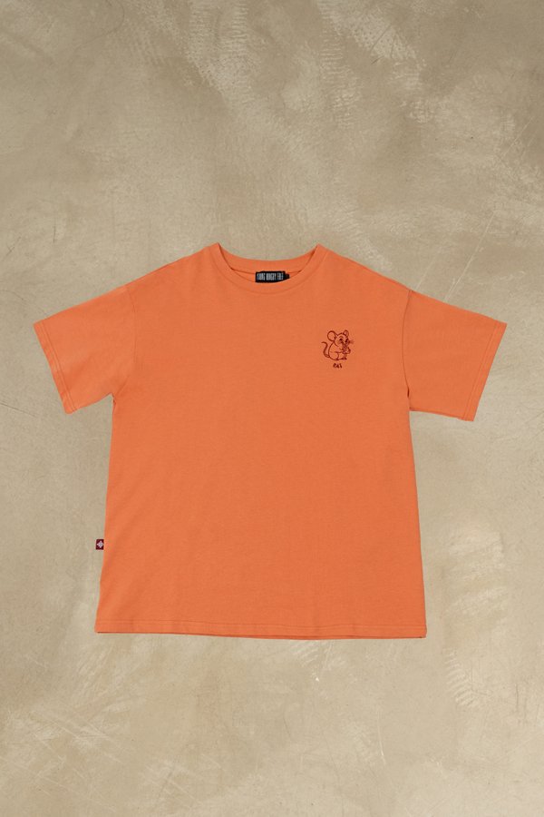 Mischievous Rat Tee in Tangerine