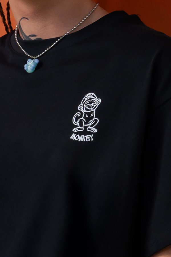 Chill Monkey Tee in Black