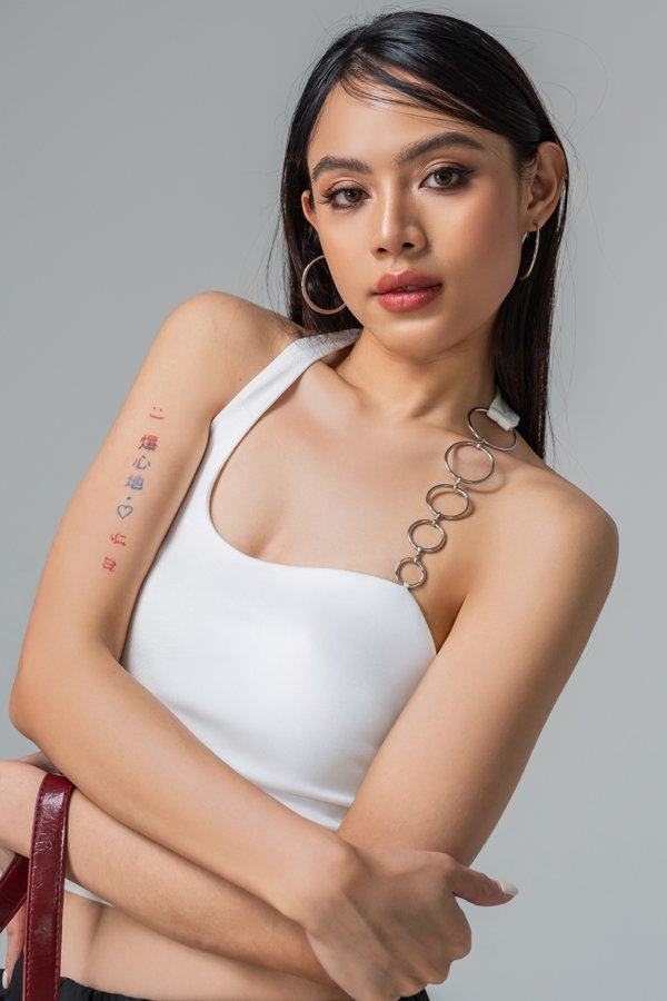 Ring Bearer Halter Top in White