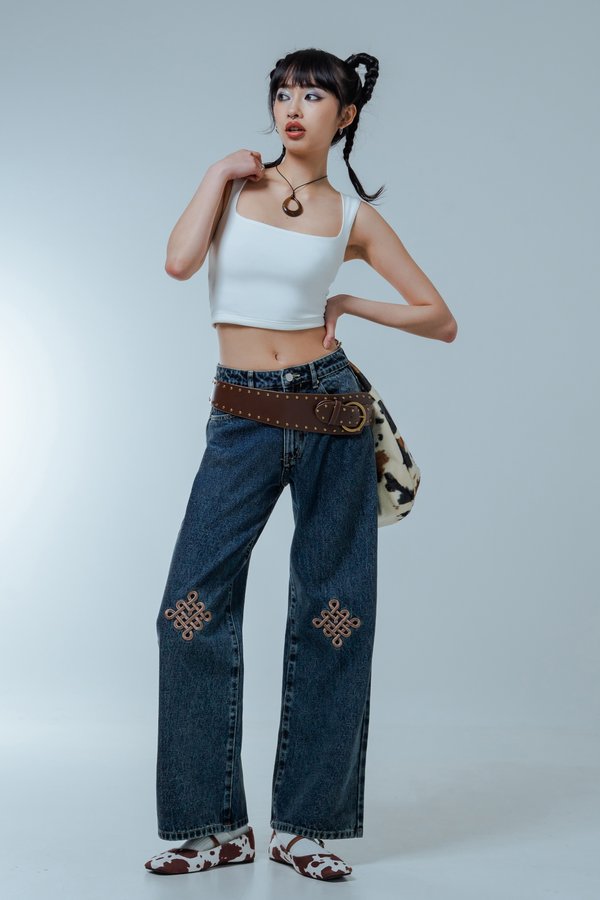 Lucky Knot Jeans in Vintage Wash