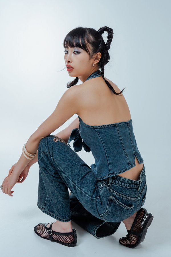 Dippin' Denim Vest Top in Vintage Wash