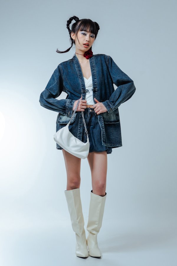 Eternity Denim Oversized Jacket in Vintage Wash