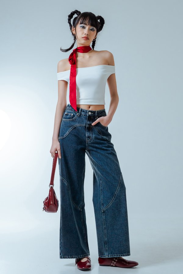 Endless Fortune Stitched Jeans in Vintage Wash