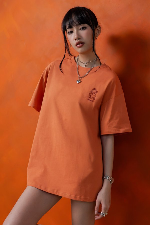 Chill Monkey Tee in Tangerine