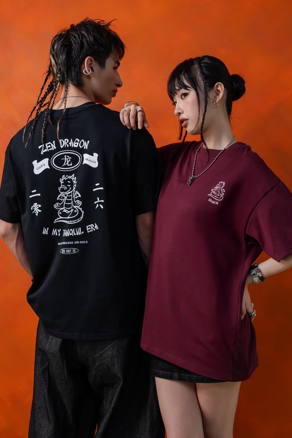 Zen Dragon Tee in Black
