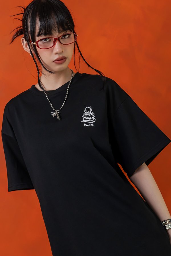 Zen Dragon Tee in Black