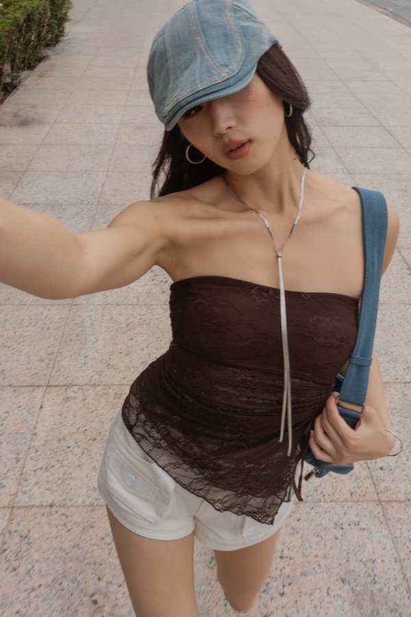 Whimsy Top In Dark Brown