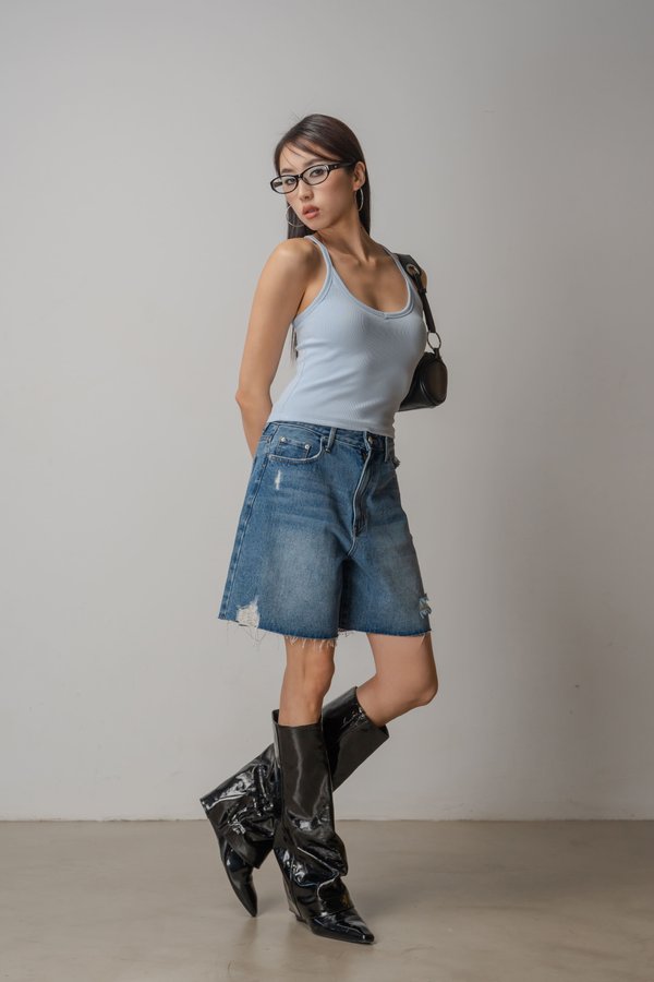 X Crossback Basic Top In Sky Blue