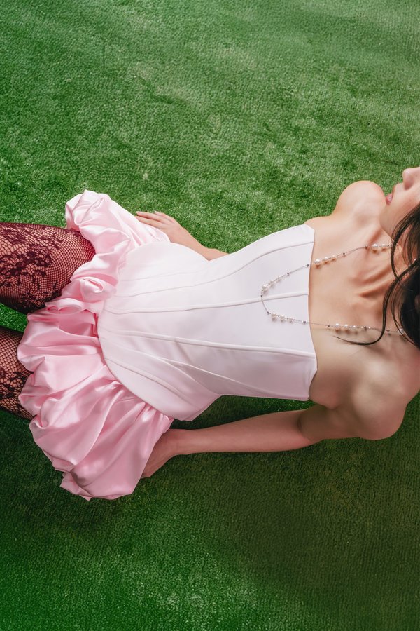 Groove Croset Tube Top In White