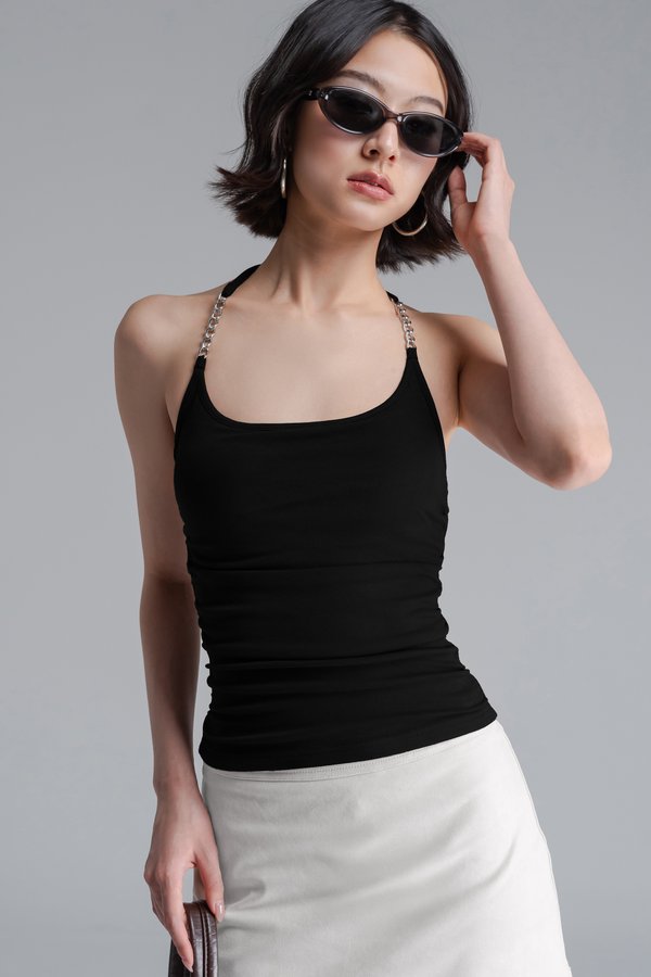 Chained Top In Black
