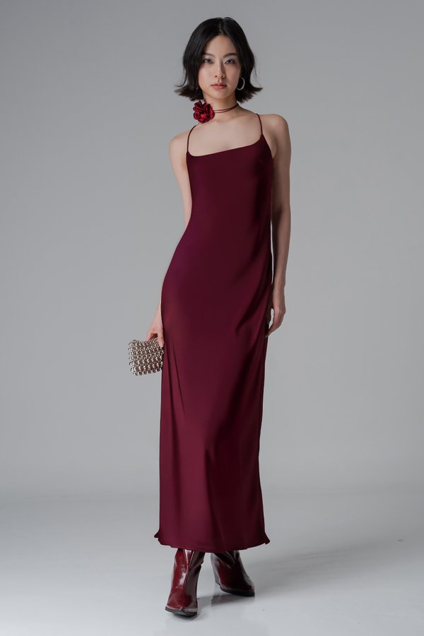 Bachelorette Dress In Sangria Red V.2