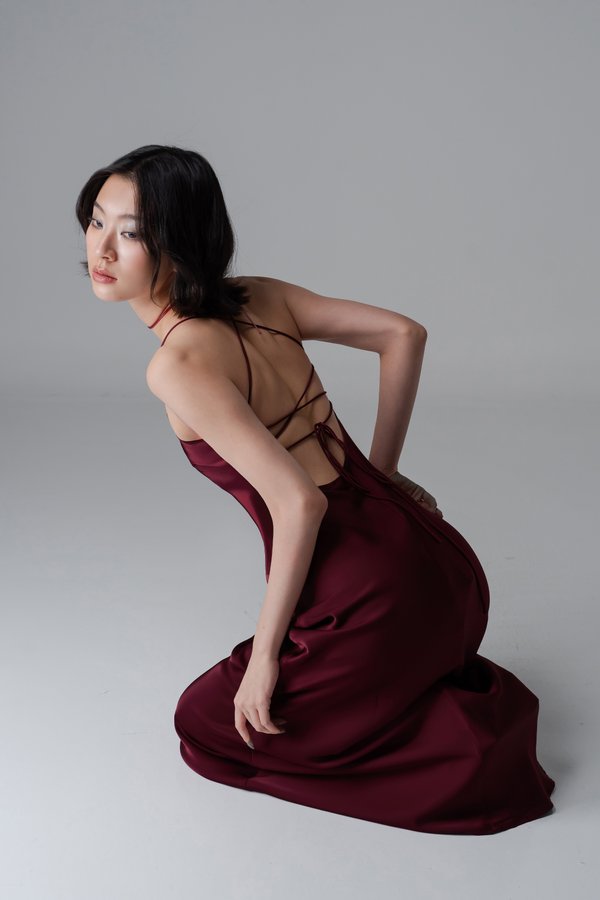 Bachelorette Dress In Sangria Red V.2