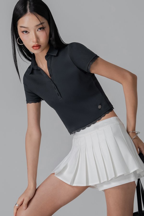 Bookworm Top In Dark Grey