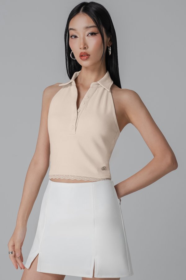 Honour Top In Sand Beige