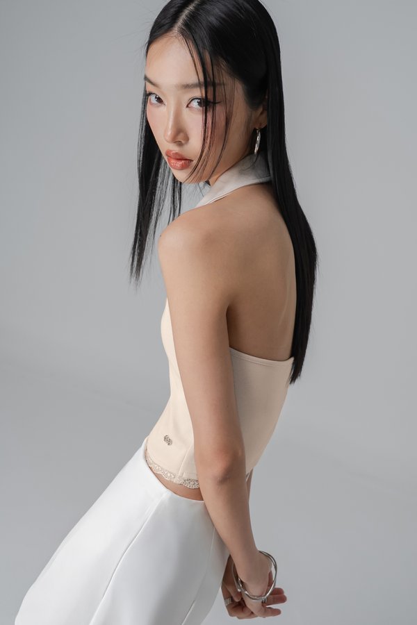 Honour Top In Sand Beige