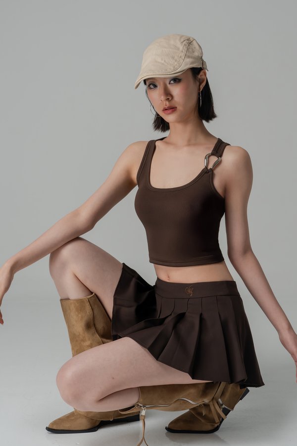 Nerdy Skorts In Espresso Brown