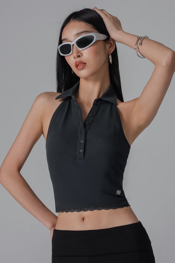Honour Top In Dark Grey