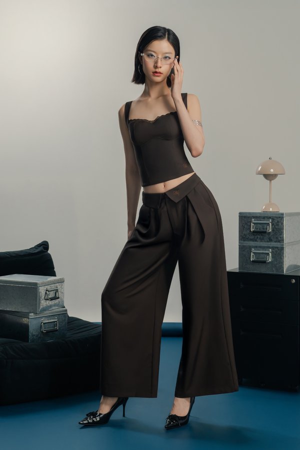 By The Book Pants In Espresso Brown