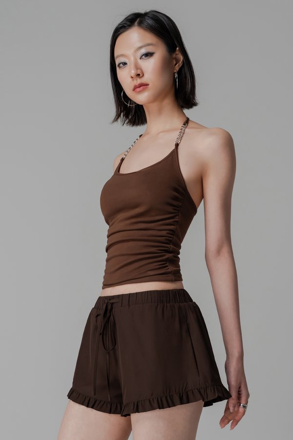 Peony Shorts in Brown