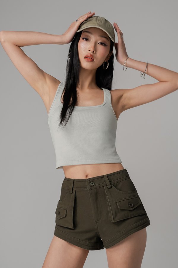 2000's Shorts In Army Green