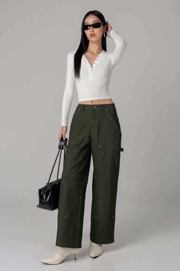 Carpenter Pants In Army Green
