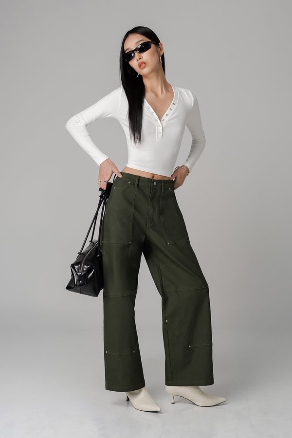Carpenter Pants In Army Green