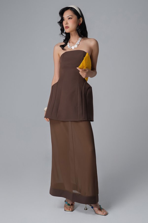 Pomona Dress In Brown