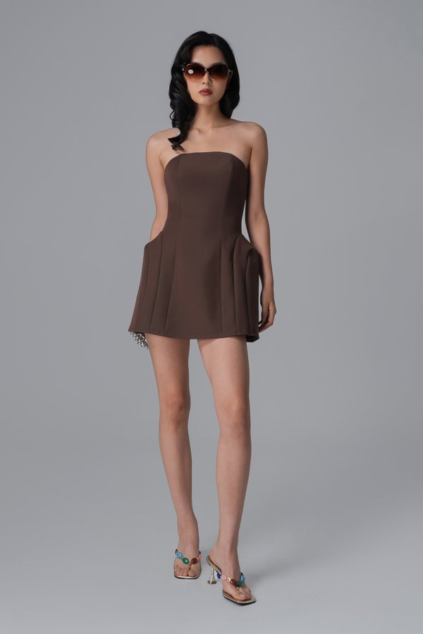 Pomona Dress In Brown