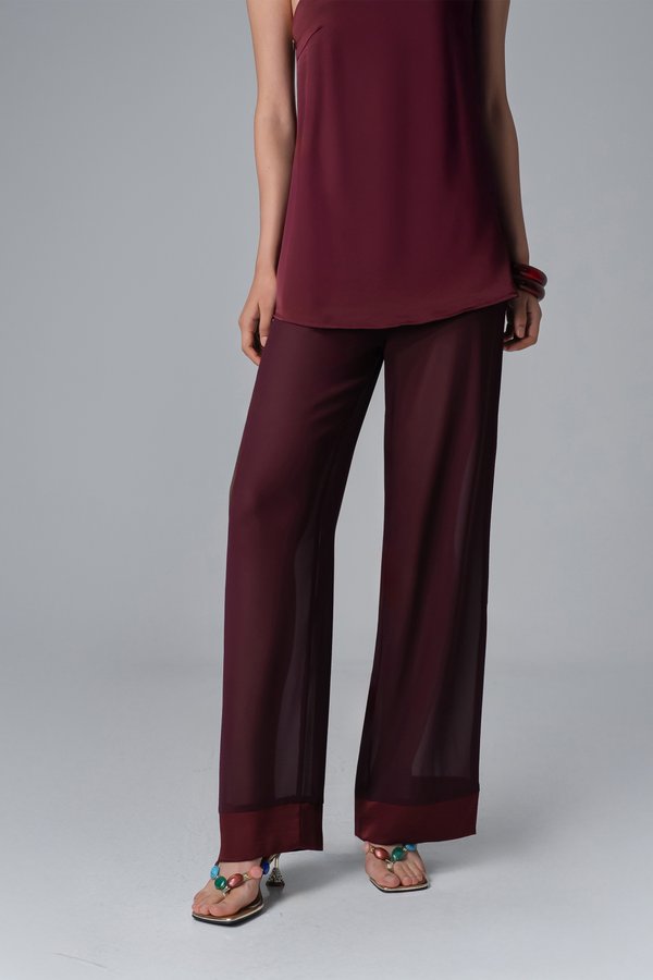 Wicker Pants In Maroon