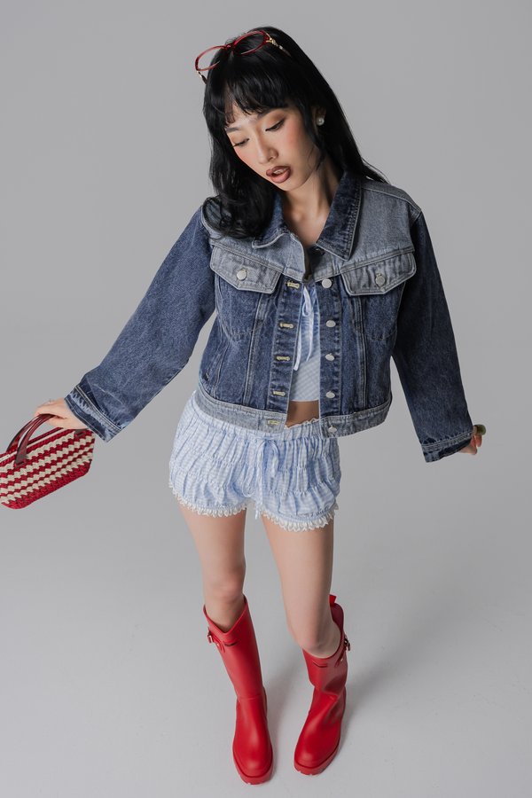 Single Origin Denim Jacket In Blue Washed