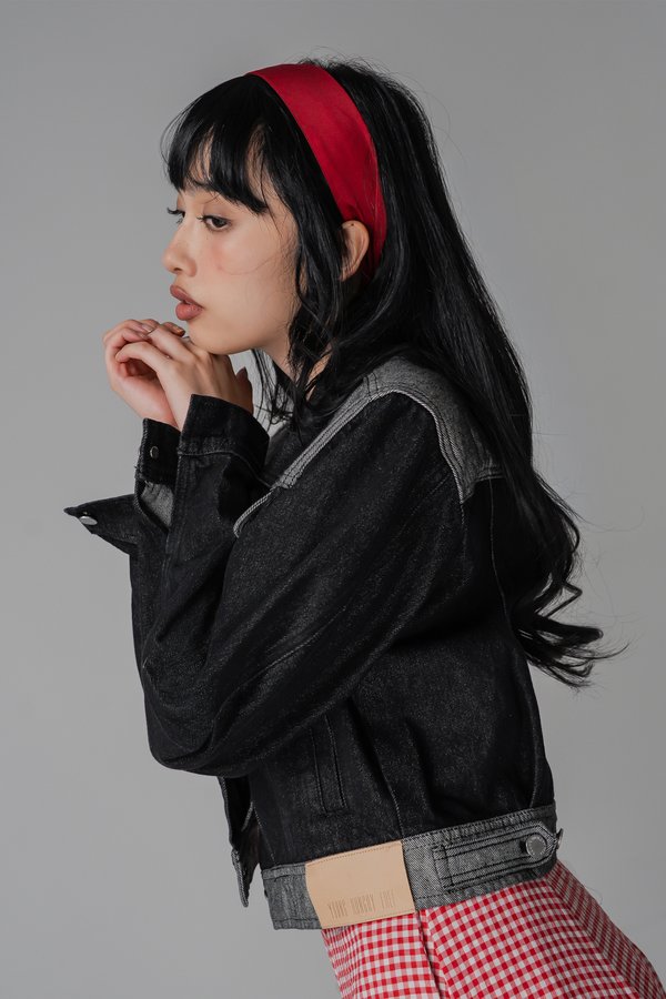 Single Origin Denim Jacket In Black Washed