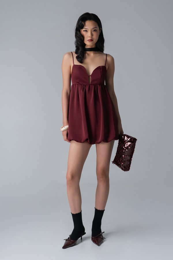 Mirabelle Dress In Maroon