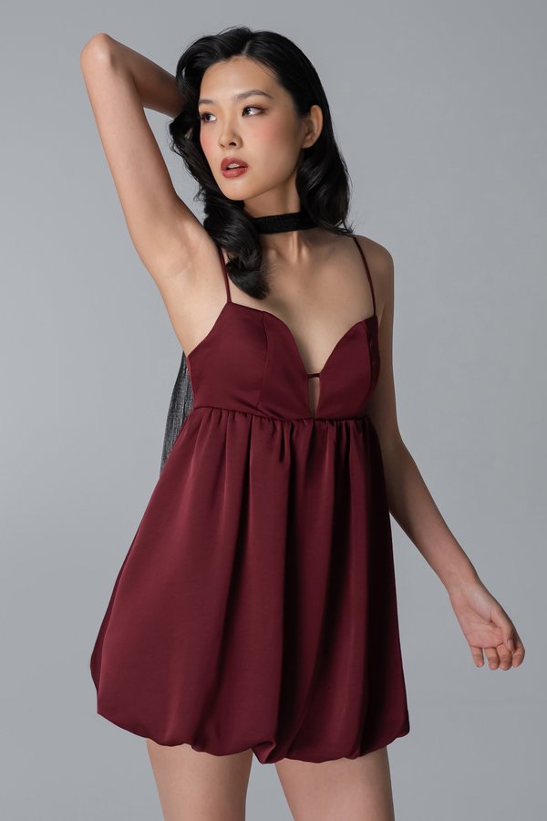 Mirabelle Dress In Maroon