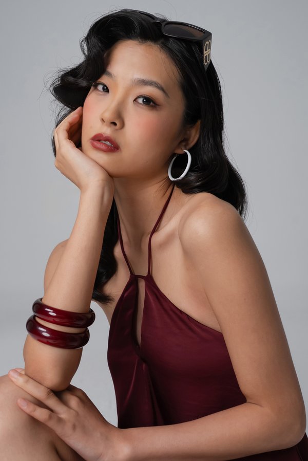 Neroli Dress In Maroon