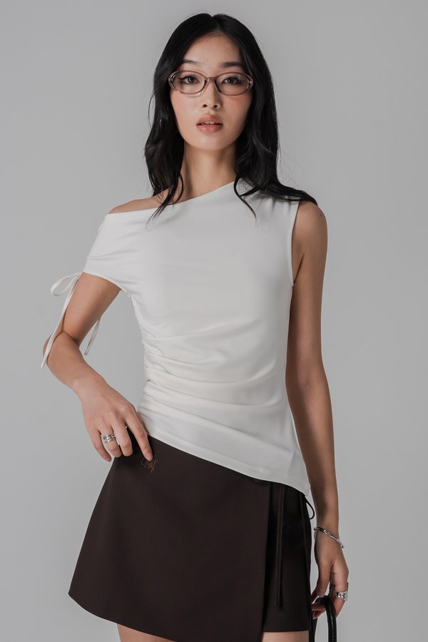 Cascade Top In White