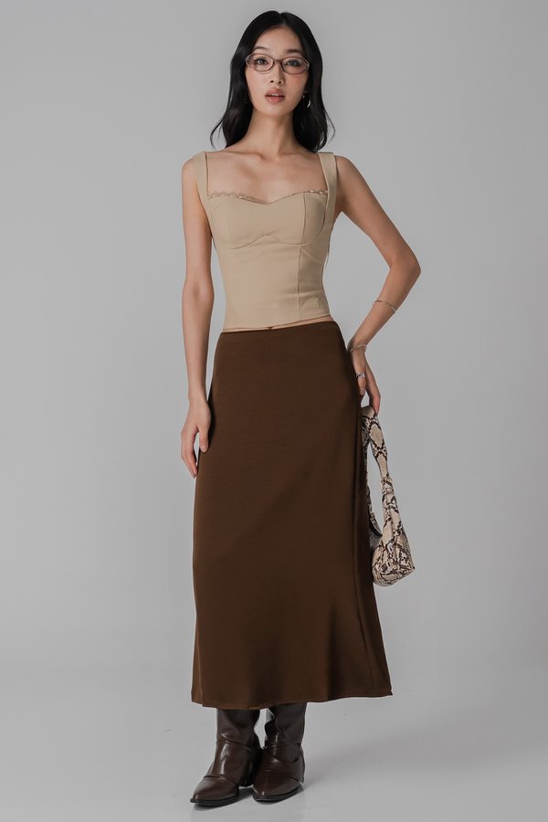 Drift Skirt In Espresso Brown