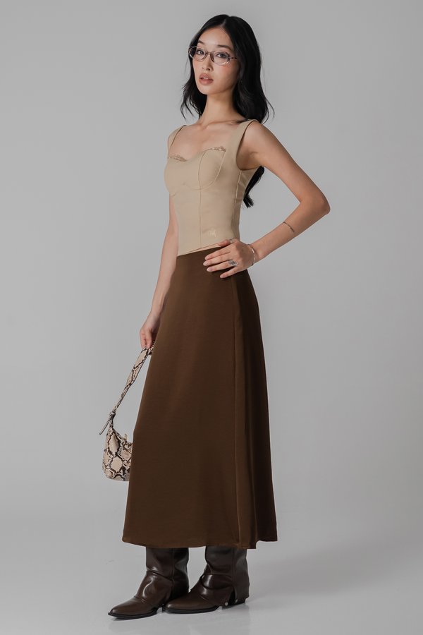 Drift Skirt In Espresso Brown