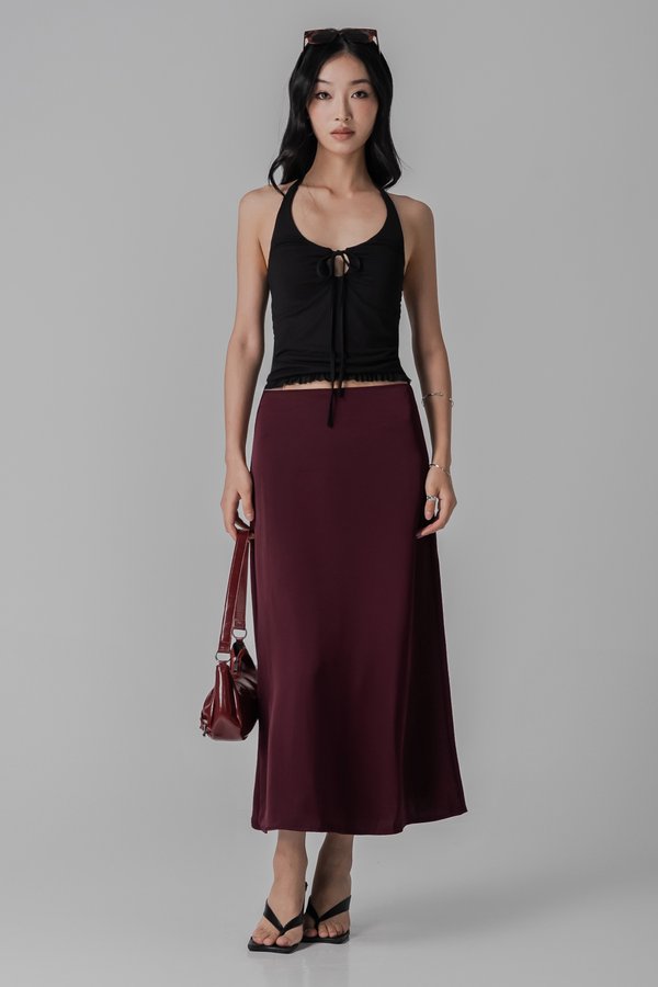 Drift Skirt In Burgundy