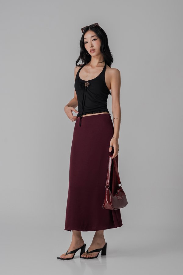 Drift Skirt In Burgundy