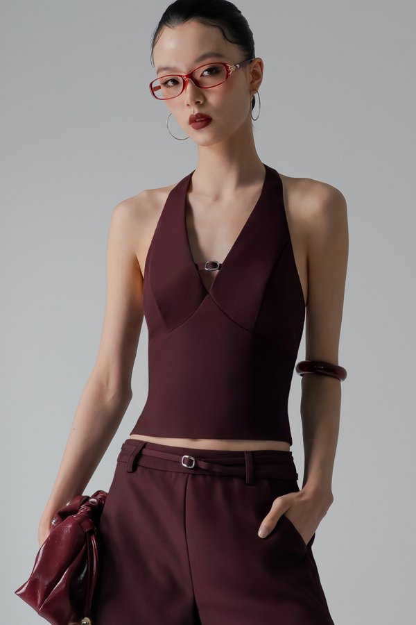 Visionary Top In Burgundy