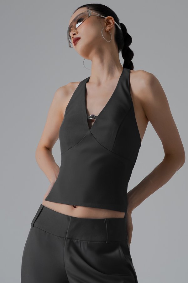 Visionary Top In Dark Grey