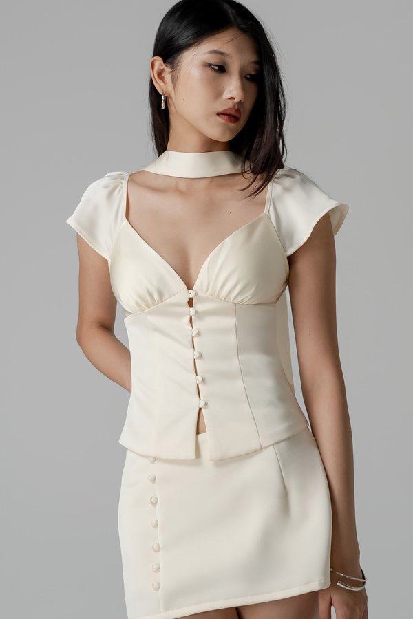 Grace Top In Ivory Cream