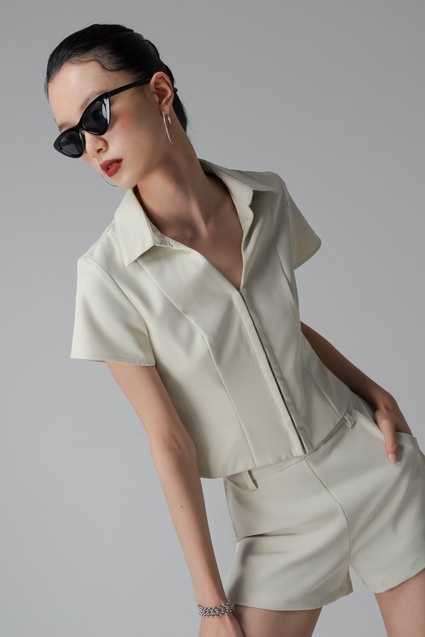Execute Top In Bone Grey