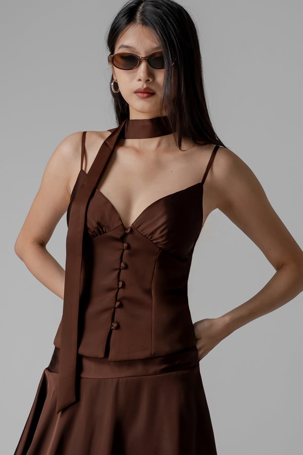 Refine Top In Espresso Brown
