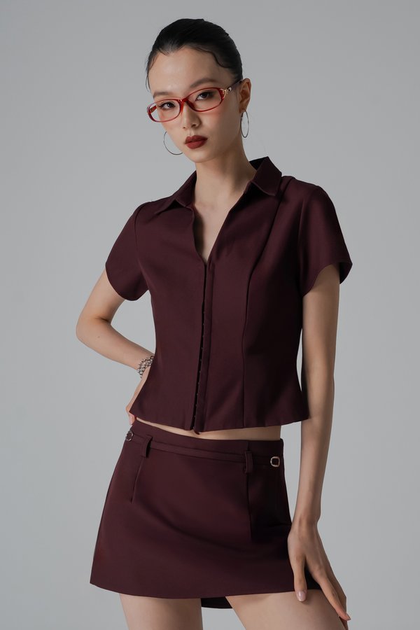 Siren Skirt In Burgundy