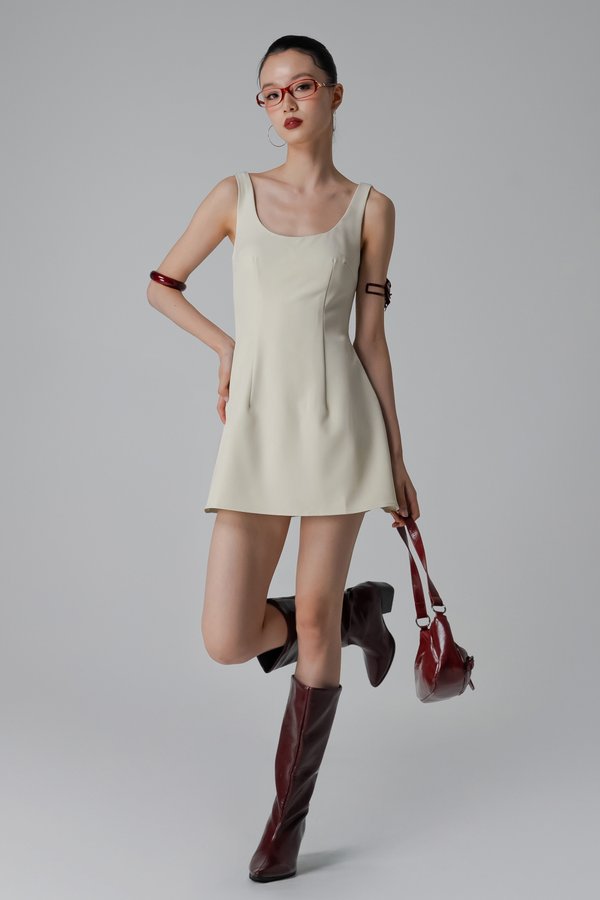 Agenda Dress In Bone Grey