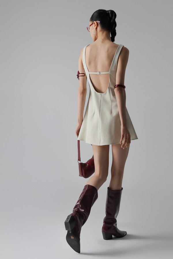 Agenda Dress In Bone Grey