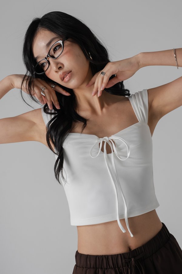 Poppy Top In White