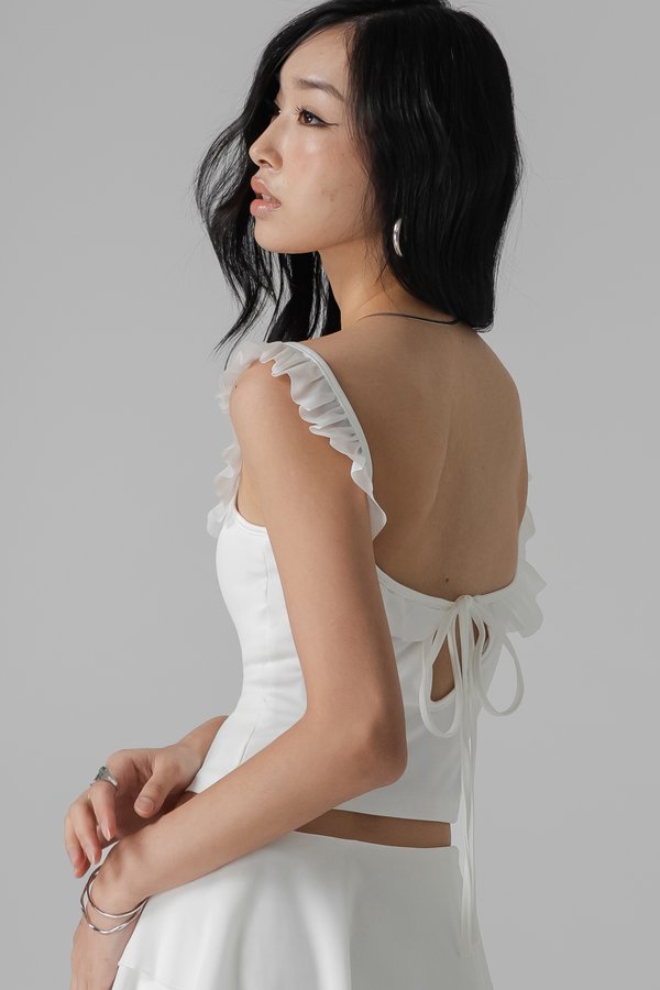 Flora Top In White