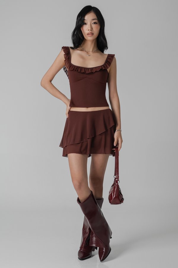 Flora Top In Brown
